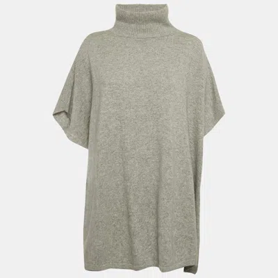Pre-owned Weekend Max Mara Grey Knit Turtle Neck Sweater One Size