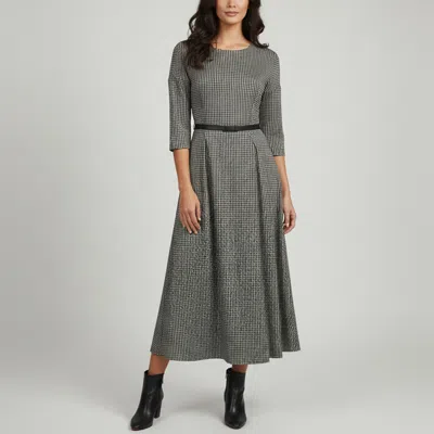 Pre-owned Weekend Max Mara Grey/black Jersey Belted Midi Dress S