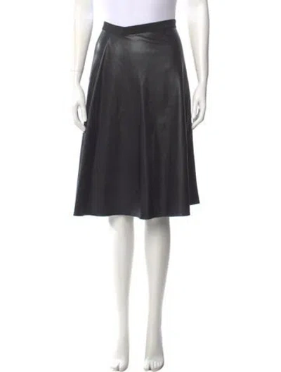 Pre-owned Weekend Max Mara Grosgrain Trim Knee-length Skirt In Black