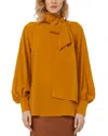 Weekend Max Mara Guido Ochre Silk Blouse In Orange
