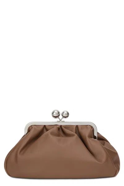 Weekend Max Mara Handbag Pasticcino Bag Medium In Sheepskin In Brown