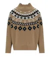 Weekend Max Mara Hardy Camel Turtleneck Sweater In Brown
