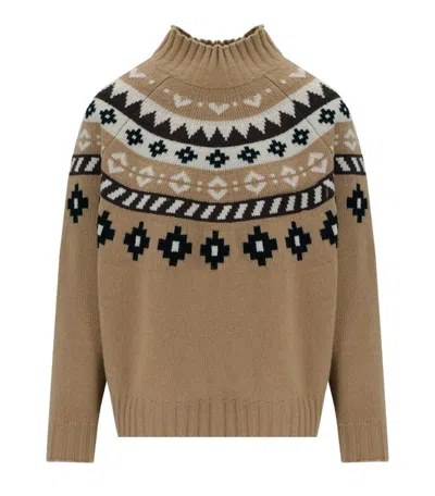 Weekend Max Mara Hardy Camel Turtleneck Sweater In Brown