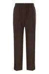 Weekend Max Mara Hateley - Wool Flannel Trousers In Brown