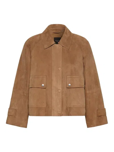 Weekend Max Mara Hazelnut Dress Jacket In Purple