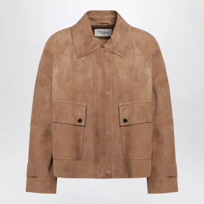 Weekend Max Mara Hazelnut Jacket In Soft Suede In Brown