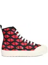Weekend Max Mara Heart-print High-top Sneakers In Multi