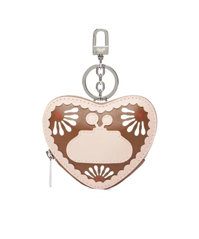 Weekend Max Mara Heart-shaped Keychain In Brown