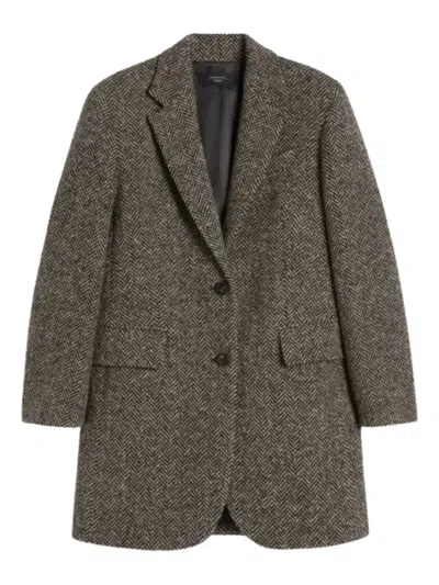 WEEKEND MAX MARA HERRINGBONE TWEED COAT