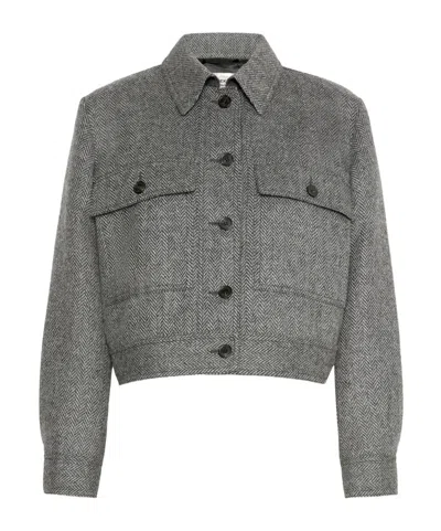 WEEKEND MAX MARA HERRINGBONE-PATTERN WOOL JACKET