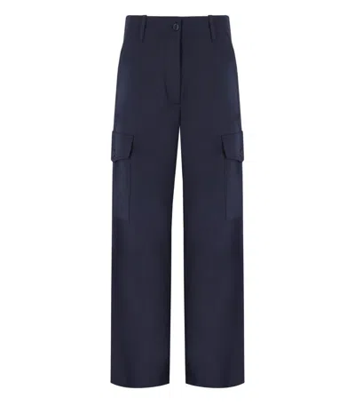 Weekend Max Mara Hidalgo Blue Cargo Trousers