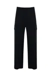 Weekend Max Mara Hidalgo Cargo Trousers In Wool Blend In Blu