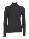 Weekend Max Mara Kiku Silk Blend Turtleneck Sweater In Black