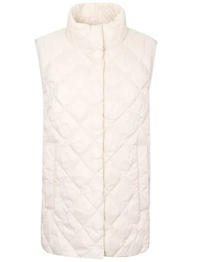 Weekend Max Mara High Neck Quilted Gilet In White