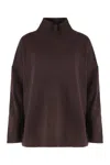 Weekend Max Mara High-neck Sweater Made Of Wool In Brown
