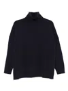 Weekend Max Mara High-neck Virgin Wool Jumper In Blue