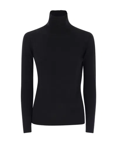 Weekend Max Mara High-necked Wool Sweater In Black