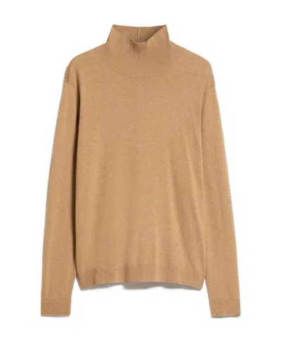 Weekend Max Mara High-necked Wool Sweater In Nude