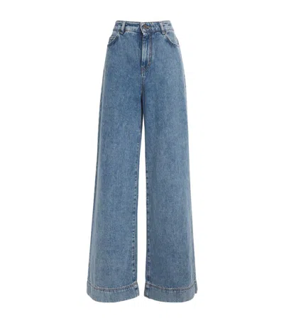 Weekend Max Mara High-rise Extra-wide-leg Jeans In Blue