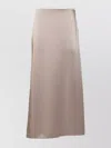 Weekend Max Mara High Waist A-line Skirt With Satin Finish In Neutral