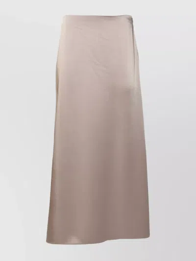 WEEKEND MAX MARA HIGH WAIST A-LINE SKIRT WITH SATIN FINISH