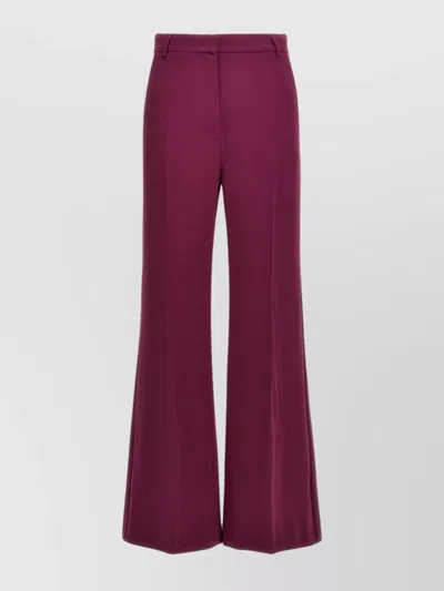 Weekend Max Mara High Waist Flared Trousers With Belt Loops In Pink