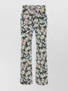 Weekend Max Mara High Waist Floral Pattern Trousers With Belt Loops