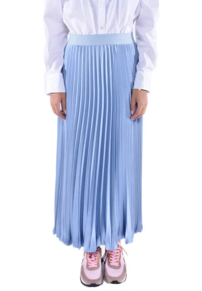 Weekend Max Mara High Waist Pleated Skirt In Blue