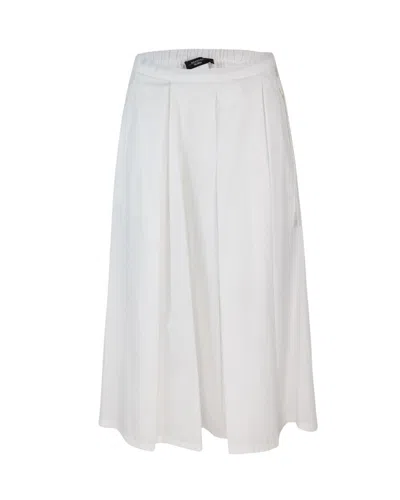 Weekend Max Mara Gonna Folk In Popeline In White