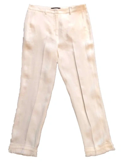 Weekend Max Mara High Waist Straight Leg Pants In White