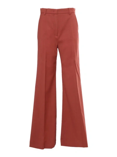 Weekend Max Mara High Waist Wide Leg Trousers In Arancio