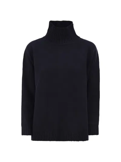 Weekend Max Mara Virgin Wool High-neck Sweater In Black