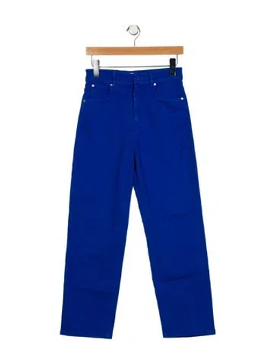 Pre-owned Weekend Max Mara High-rise Straight Leg Jeans In Blue