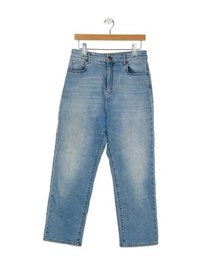 Pre-owned Weekend Max Mara High-rise Straight Leg Jeans In Blue