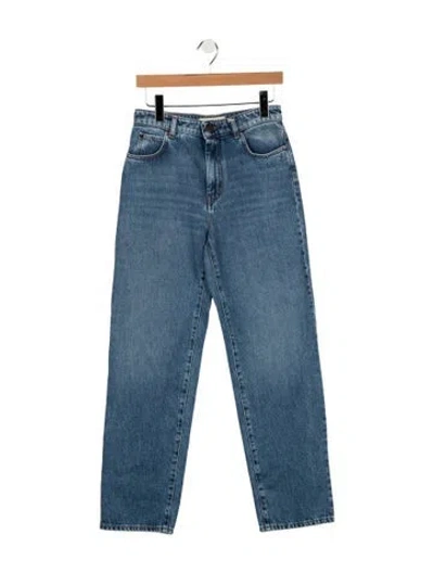 Pre-owned Weekend Max Mara High-rise Straight Leg Jeans In Blue