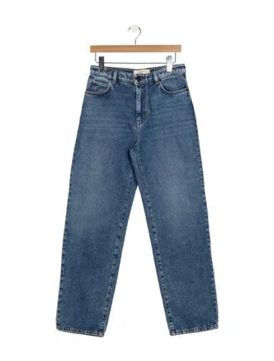 Pre-owned Weekend Max Mara High-rise Straight Leg Jeans In Blue