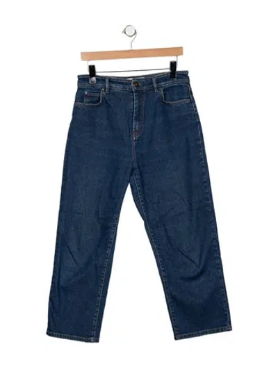 Pre-owned Weekend Max Mara High-rise Straight Leg Jeans In Blue