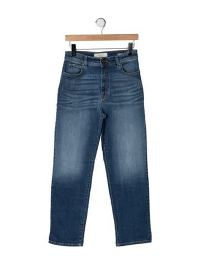 Pre-owned Weekend Max Mara High-rise Straight Leg Jeans In Blue