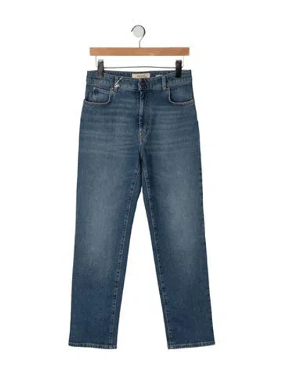 Pre-owned Weekend Max Mara High-rise Straight Leg Jeans W/ Tags In Blue
