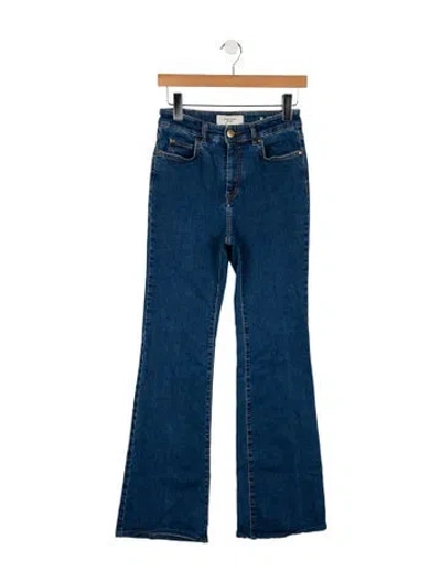 Pre-owned Weekend Max Mara High-rise Wide Leg Jeans In Blue