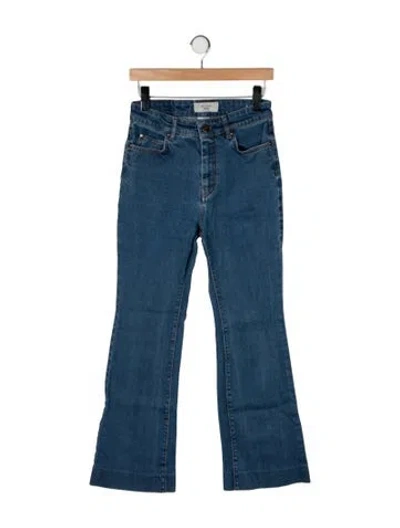 Pre-owned Weekend Max Mara High-rise Wide Leg Jeans In Blue