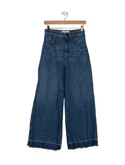 Pre-owned Weekend Max Mara High-rise Wide Leg Jeans In Blue