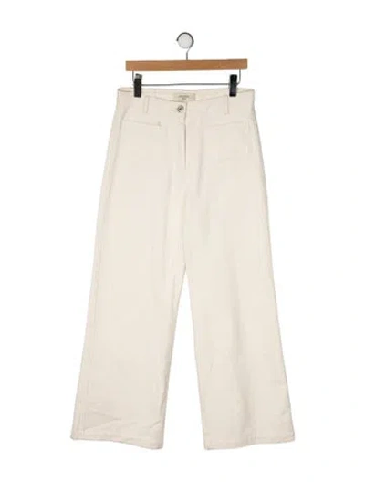 Pre-owned Weekend Max Mara High-rise Wide Leg Jeans In Neutral