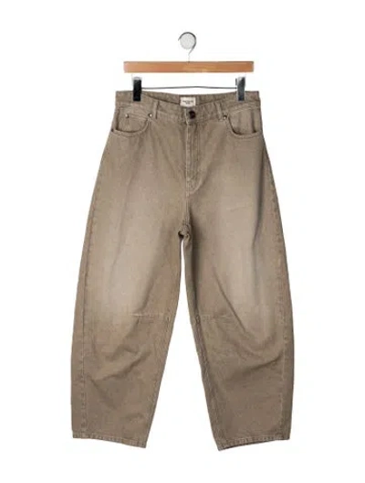 Pre-owned Weekend Max Mara High-rise Wide Leg Jeans In Neutrals
