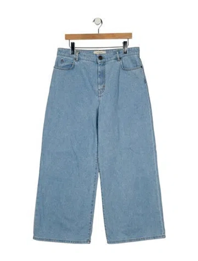 Pre-owned Weekend Max Mara High-rise Wide Leg Jeans W/ Tags In Blue