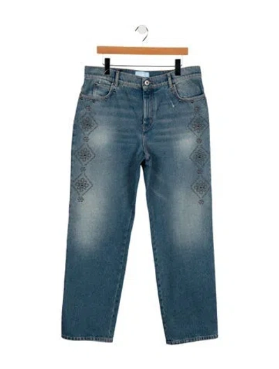 Pre-owned Weekend Max Mara High-rise Wide Leg Jeans W/ Tags In Blue