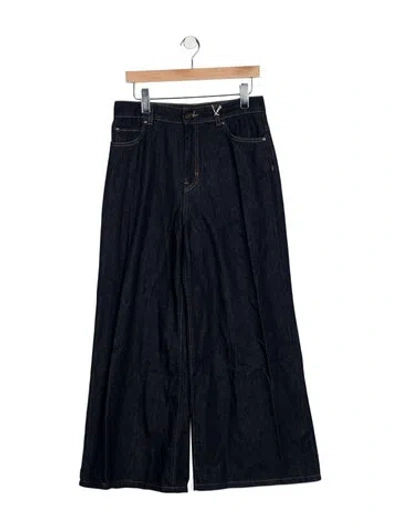 Pre-owned Weekend Max Mara High-rise Wide Leg Jeans W/ Tags In Blue