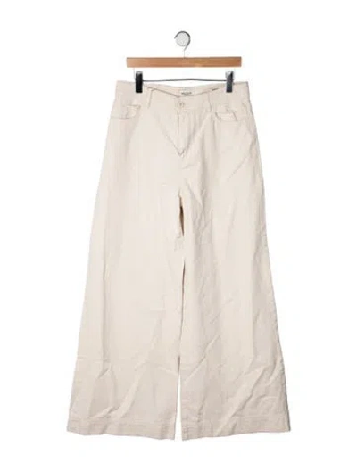 Pre-owned Weekend Max Mara High-rise Wide Leg Jeans W/ Tags In Neutrals