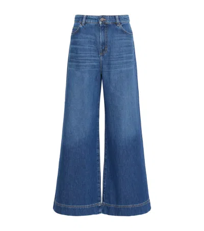 Weekend Max Mara High-rise Wide-leg Jeans In Blue