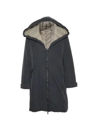 Pre-owned Weekend Max Mara Hooded Coat In Grey